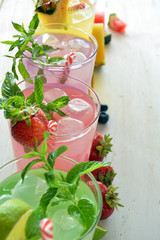mojito cocktail of several tropical flavors
