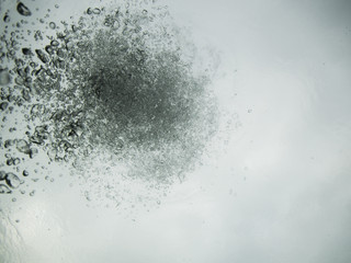 Luftblasen steigen zur Wasseroberfläche auf.