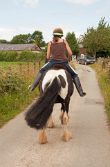 Encouraging a napping pony to go forward
