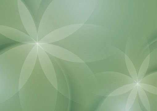 Abstract Floral On Sage Green Background