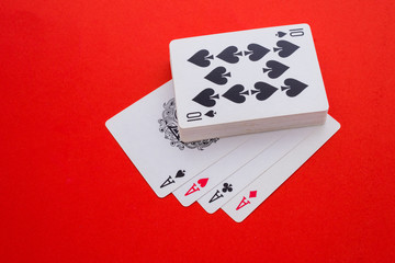 Playing cards isolated