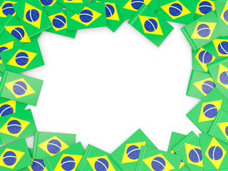 Frame with flag of brazil