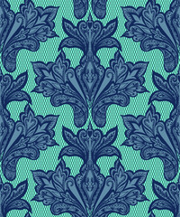 vector symmetric wallpaper pattern with lace - 87440151