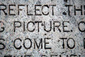 The Word "Picture" on Granite