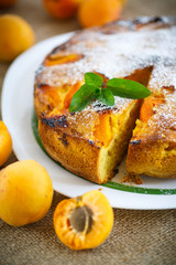 Sponge cake with apricot