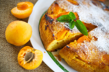 Sponge cake with apricot