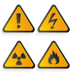 Vector signs of danger.