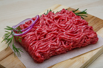 Raw beef minced meat