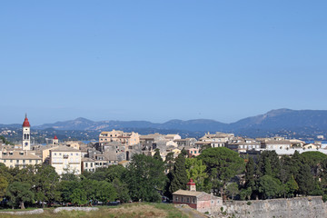 Fototapeta premium old Corfu town cityscape Greece