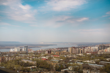 Самара, вид на город сверху.