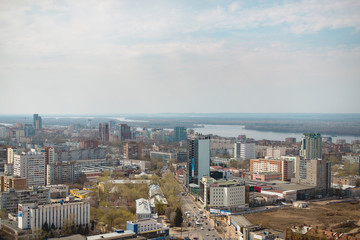 Самара, вид на город сверху.