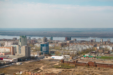 Самара, вид на город сверху.