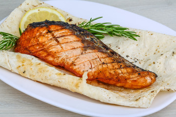 Grilled salmon