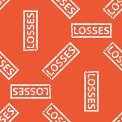 Orange LOSSES stamp pattern
