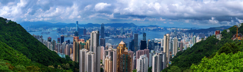 Panoramic skyline and cityscape of Hongkong