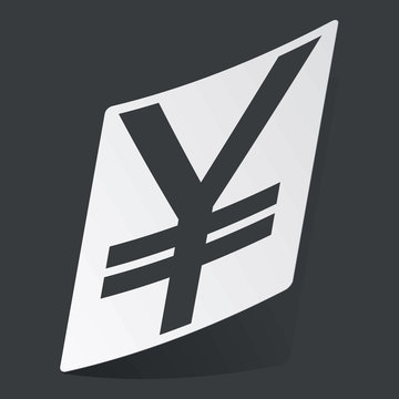 recommend clip art: Monochrome yen sticker