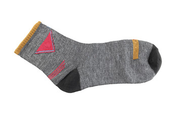 cloth sock isolated on white.