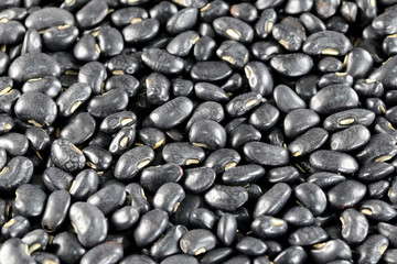 pile black beans.