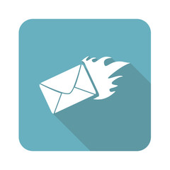 Square burning letter icon