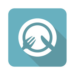 Square tableware icon