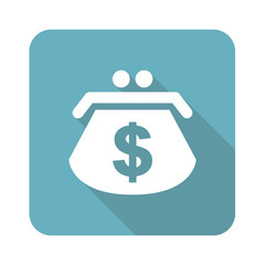 Square dollar purse icon