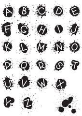 English alphabet.