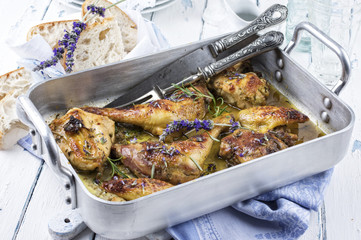 Lavendel Huhn