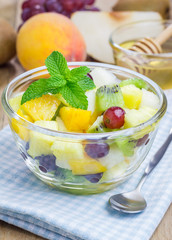Fresh healthy fruit salad in a bowl