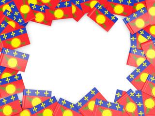 Frame with flag of guadeloupe