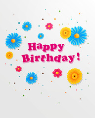 Vector Illustration of a Happy Birthday Greeting Card