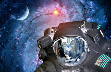 Astronaut spaceman alien extraterrestrial sci fi space invader planet. Elements of this image...