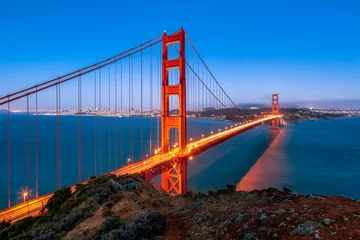 Zelfklevend Fotobehang Golden Gate Bridge in San Francisco Kalifornien © eyetronic