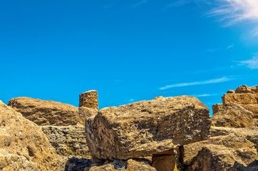 Agrigente.La vall&eacute;e des temples.Temple d&rsquo;H&eacute;racl&egrave;s(Hercule)