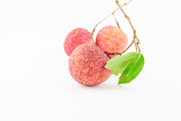 Red Litchi fruit isolated