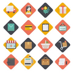 Big set of shopping icons. Vector.