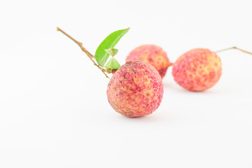 Red Litchi fruit isolated