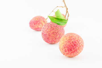 Red Litchi fruit isolated