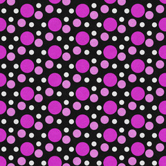 Pink, White and Black Polka Dot Tile Pattern Repeat Background