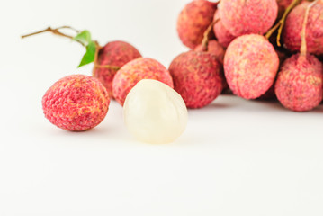 Red Litchi fruit isolated