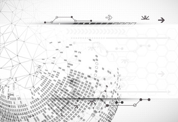 Abstract communication technology light design background.