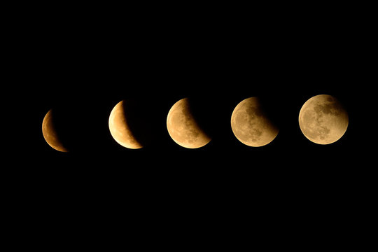 moon, partial lunar eclipse
