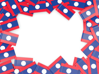 Frame with flag of laos