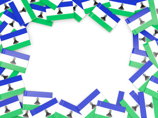 Frame with flag of lesotho