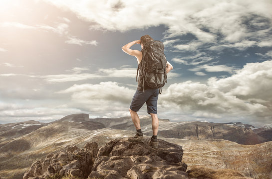 Hiker enjoying the view 