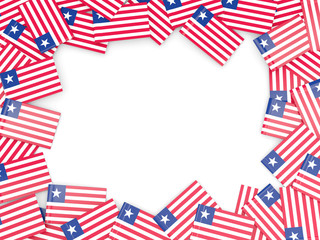 Obraz premium Frame with flag of liberia