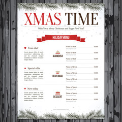 Special Christmas festive menu design - 87453349
