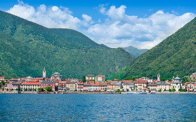 Fototapeta na wymiar Ticino. Lake Maggiore, a small town in the south of Switzerland, summer
