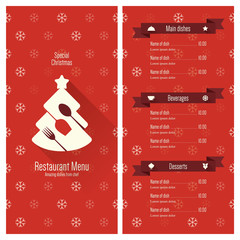 Special Christmas festive menu design - 87453747