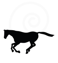 horse silhouette in gallop pose