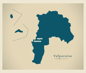 Modern Map - Valparaiso CL